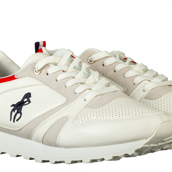 Ανδρικά αθλητικά παπούτσια    Selin λευκά με γκρί, 3 - Kalapod.gr